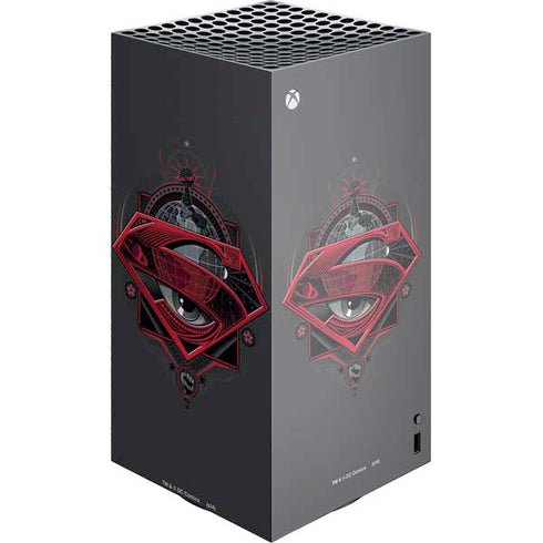 DC Comics Superman Grey Eye Collage XBox Series X Digital Edition Console Skin